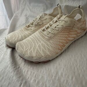 Women's Cream Athletic Shoes